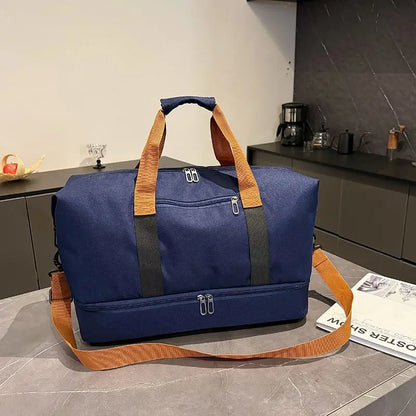 Travel Gym Bag Short-Distance Luggage Portable Fitness Bags Shoulder Crossbody Bag Handbags with Shoe Compartment Duffle Gym Bag