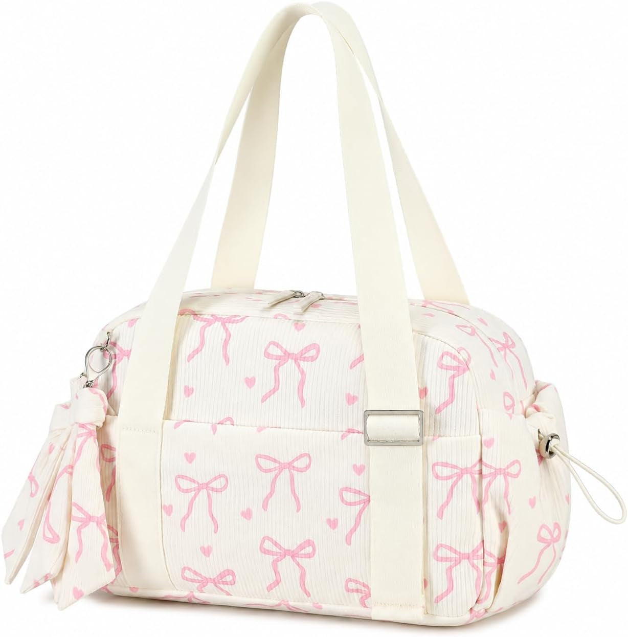Aesthetic Mini Gym Bag for Women with Wet Dry Pocket, Lightweight Corduroy Dance Ballet Gymnastic Small Tote Bag for Workout Yoga Clean Girl Lifestyle Overnight Weekend Trip