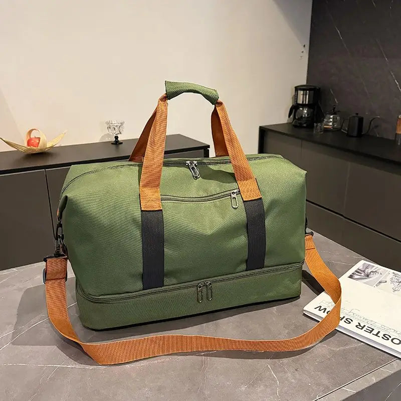 Travel Gym Bag Short-Distance Luggage Portable Fitness Bags Shoulder Crossbody Bag Handbags with Shoe Compartment Duffle Gym Bag