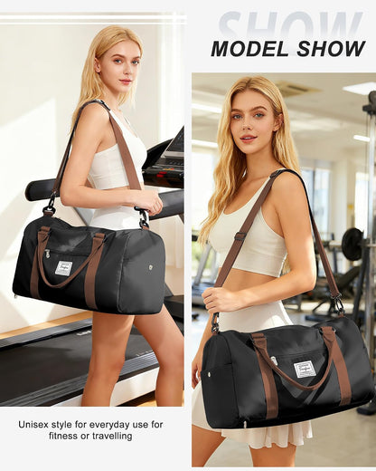 Ultimate Waterproof Gym Bag with Shoe Compartment & Wet Pocket - Your Perfect Travel Companion for Sports and Weekend Adventures