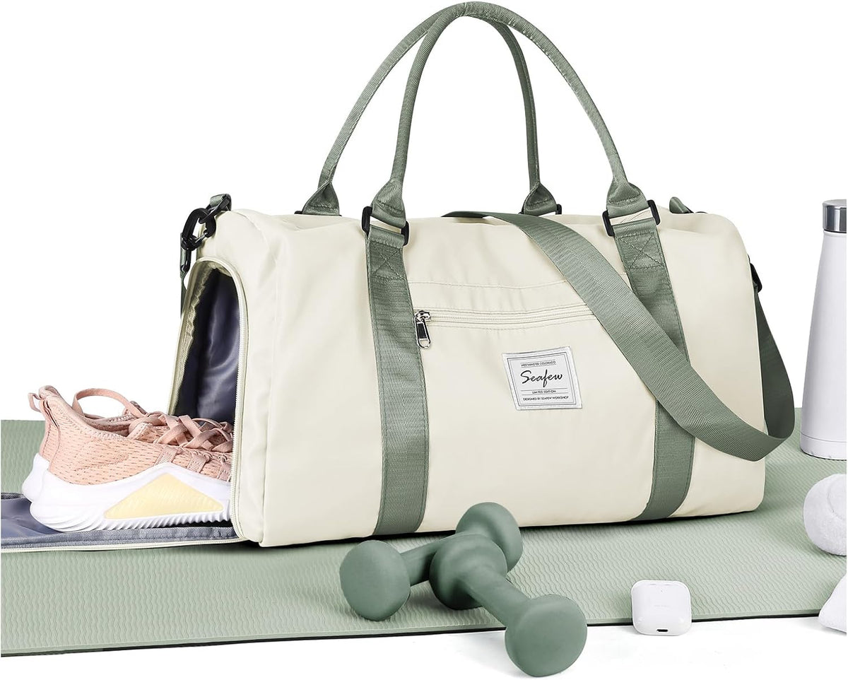 Ultimate Waterproof Gym Bag with Shoe Compartment & Wet Pocket - Your Perfect Travel Companion for Sports and Weekend Adventures