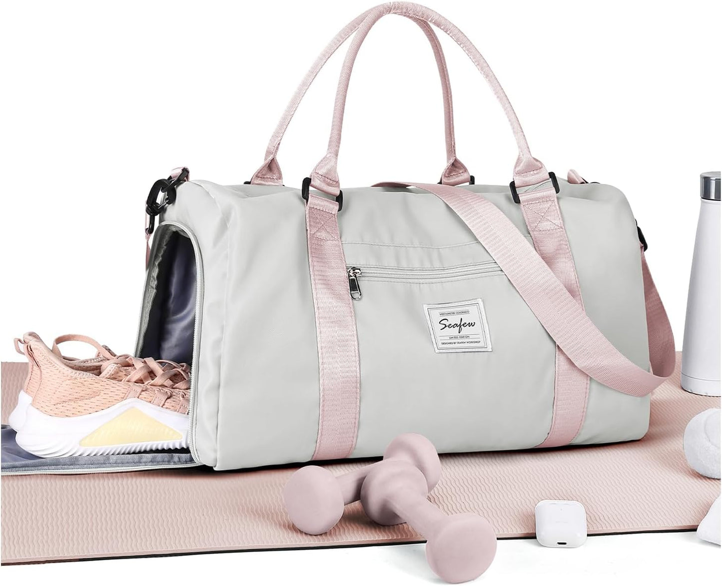 Ultimate Waterproof Gym Bag with Shoe Compartment & Wet Pocket - Your Perfect Travel Companion for Sports and Weekend Adventures