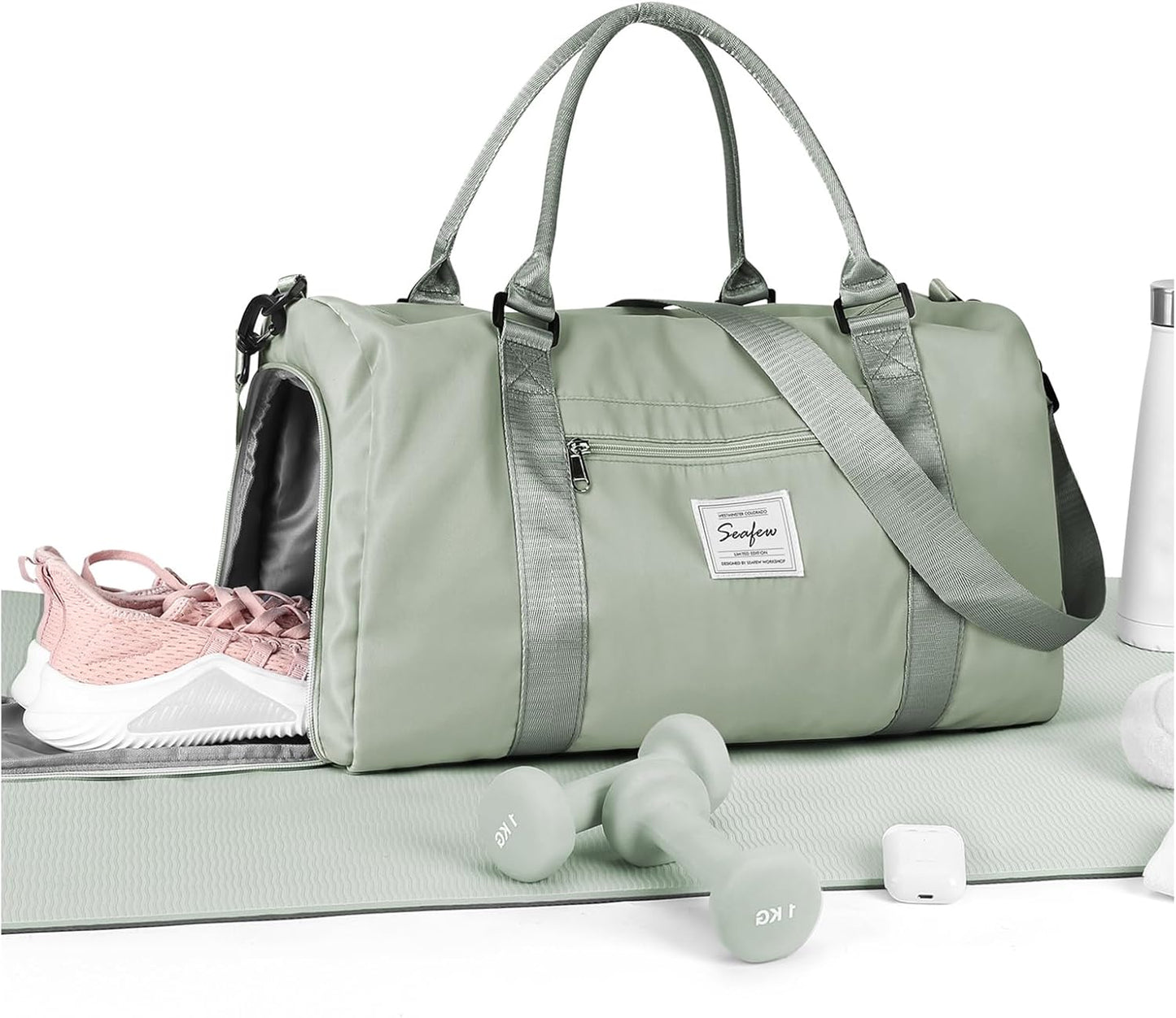 Ultimate Waterproof Gym Bag with Shoe Compartment & Wet Pocket - Your Perfect Travel Companion for Sports and Weekend Adventures