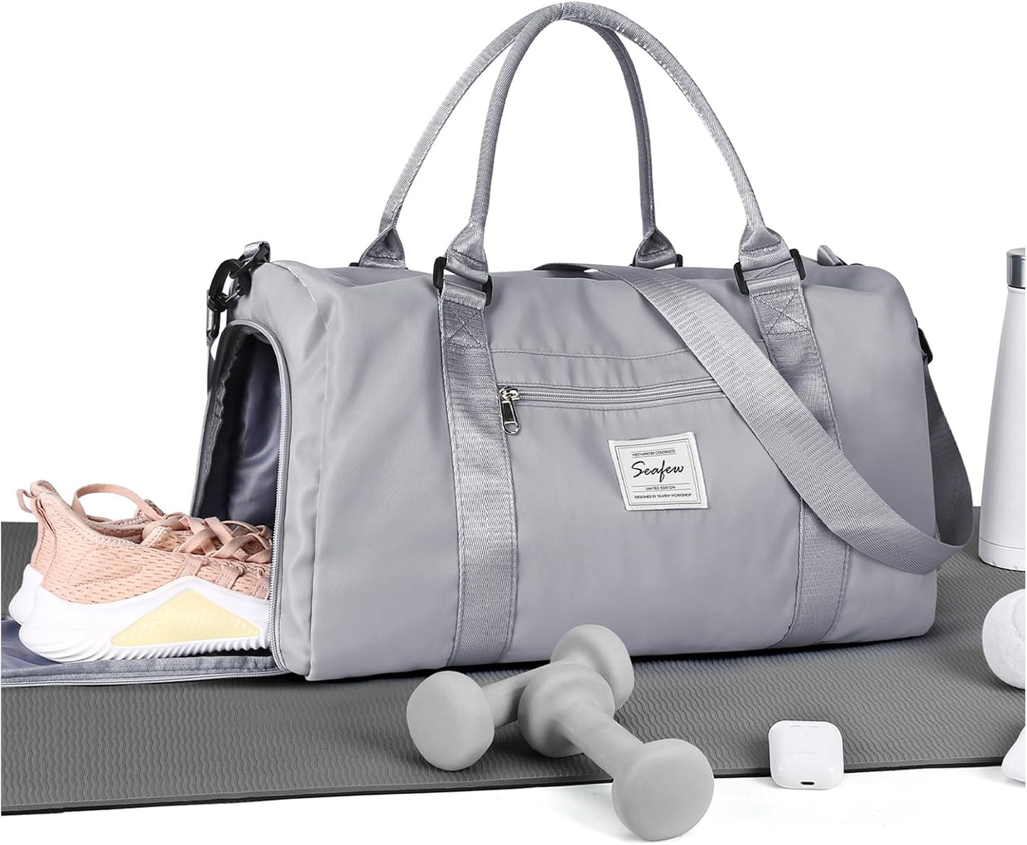 Ultimate Waterproof Gym Bag with Shoe Compartment & Wet Pocket - Your Perfect Travel Companion for Sports and Weekend Adventures