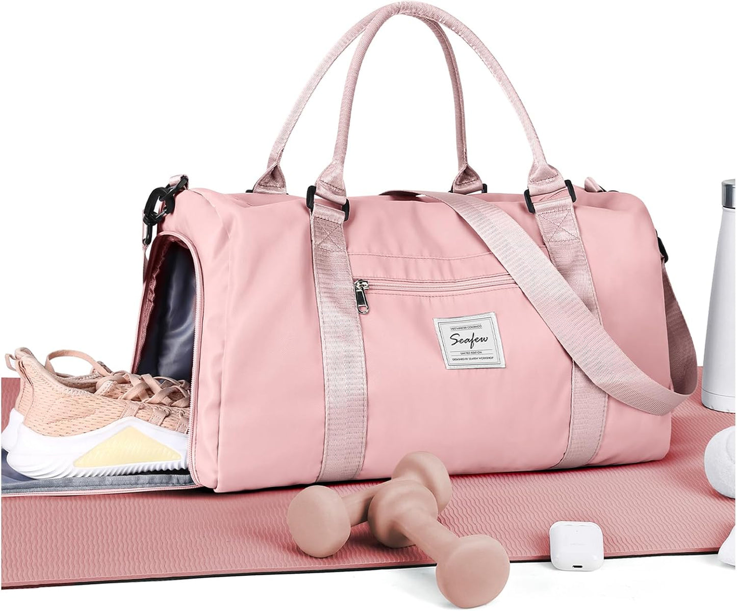 Ultimate Waterproof Gym Bag with Shoe Compartment & Wet Pocket - Your Perfect Travel Companion for Sports and Weekend Adventures