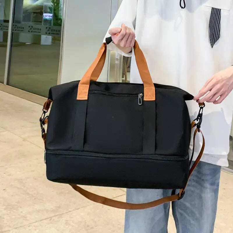 Travel Gym Bag Short-Distance Luggage Portable Fitness Bags Shoulder Crossbody Bag Handbags with Shoe Compartment Duffle Gym Bag