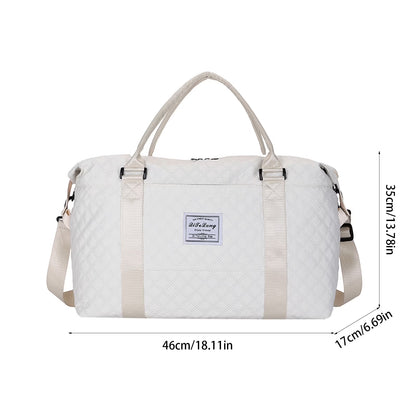 Travel Duffle Bag, Weekender Travel Bag Men Small Gym Bag for Women, Hospital Bag for Labor and Delivery, Overnight Bag Luggage Bag with Trolley Sleeve 18.11X13.78X6.69In