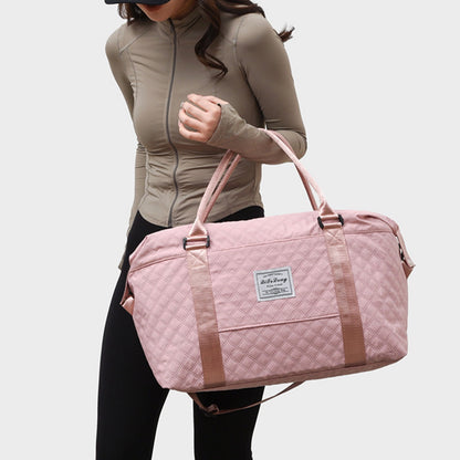 Travel Duffle Bag, Weekender Travel Bag Men Small Gym Bag for Women, Hospital Bag for Labor and Delivery, Overnight Bag Luggage Bag with Trolley Sleeve 18.11X13.78X6.69In
