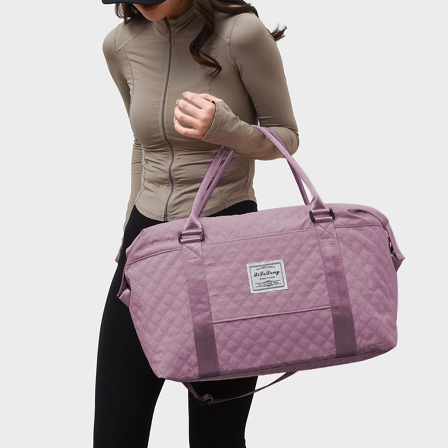 Travel Duffle Bag, Weekender Travel Bag Men Small Gym Bag for Women, Hospital Bag for Labor and Delivery, Overnight Bag Luggage Bag with Trolley Sleeve 18.11X13.78X6.69In