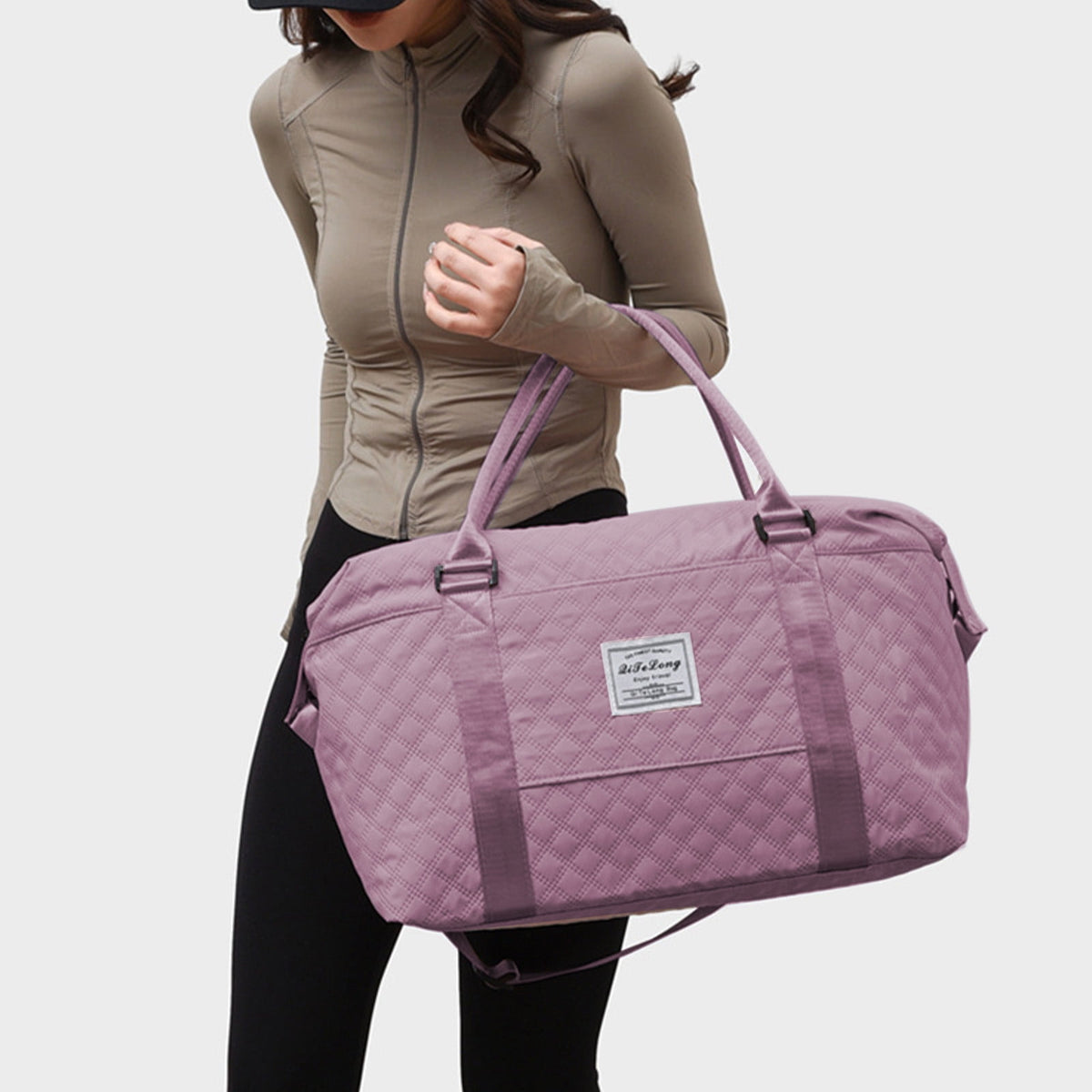 Travel Duffle Bag, Weekender Travel Bag Men Small Gym Bag for Women, Hospital Bag for Labor and Delivery, Overnight Bag Luggage Bag with Trolley Sleeve 18.11X13.78X6.69In