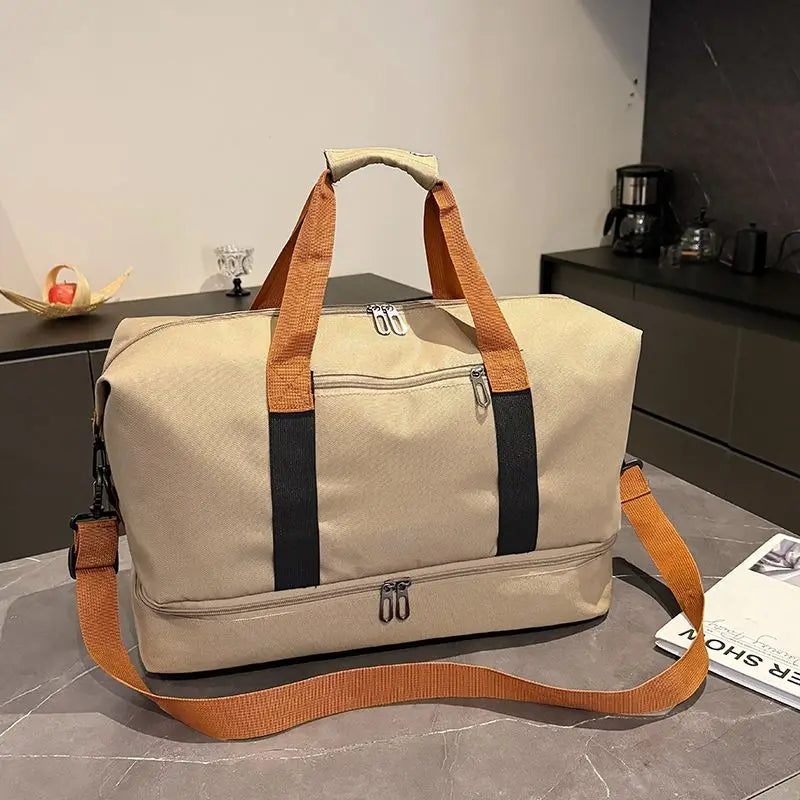 Travel Gym Bag Short-Distance Luggage Portable Fitness Bags Shoulder Crossbody Bag Handbags with Shoe Compartment Duffle Gym Bag