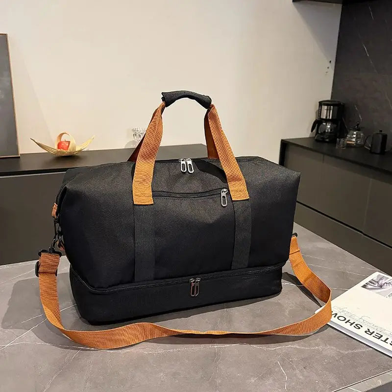 Travel Gym Bag Short-Distance Luggage Portable Fitness Bags Shoulder Crossbody Bag Handbags with Shoe Compartment Duffle Gym Bag