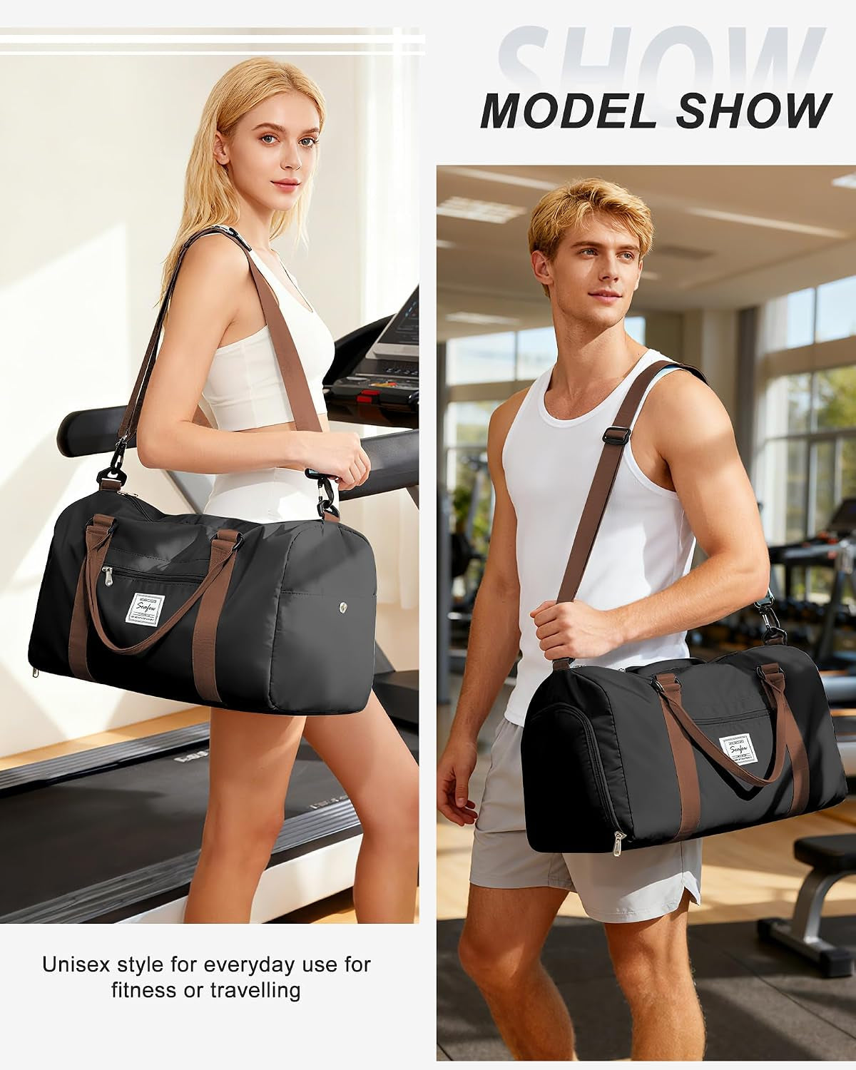 Ultimate Waterproof Gym Bag with Shoe Compartment & Wet Pocket - Your Perfect Travel Companion for Sports and Weekend Adventures