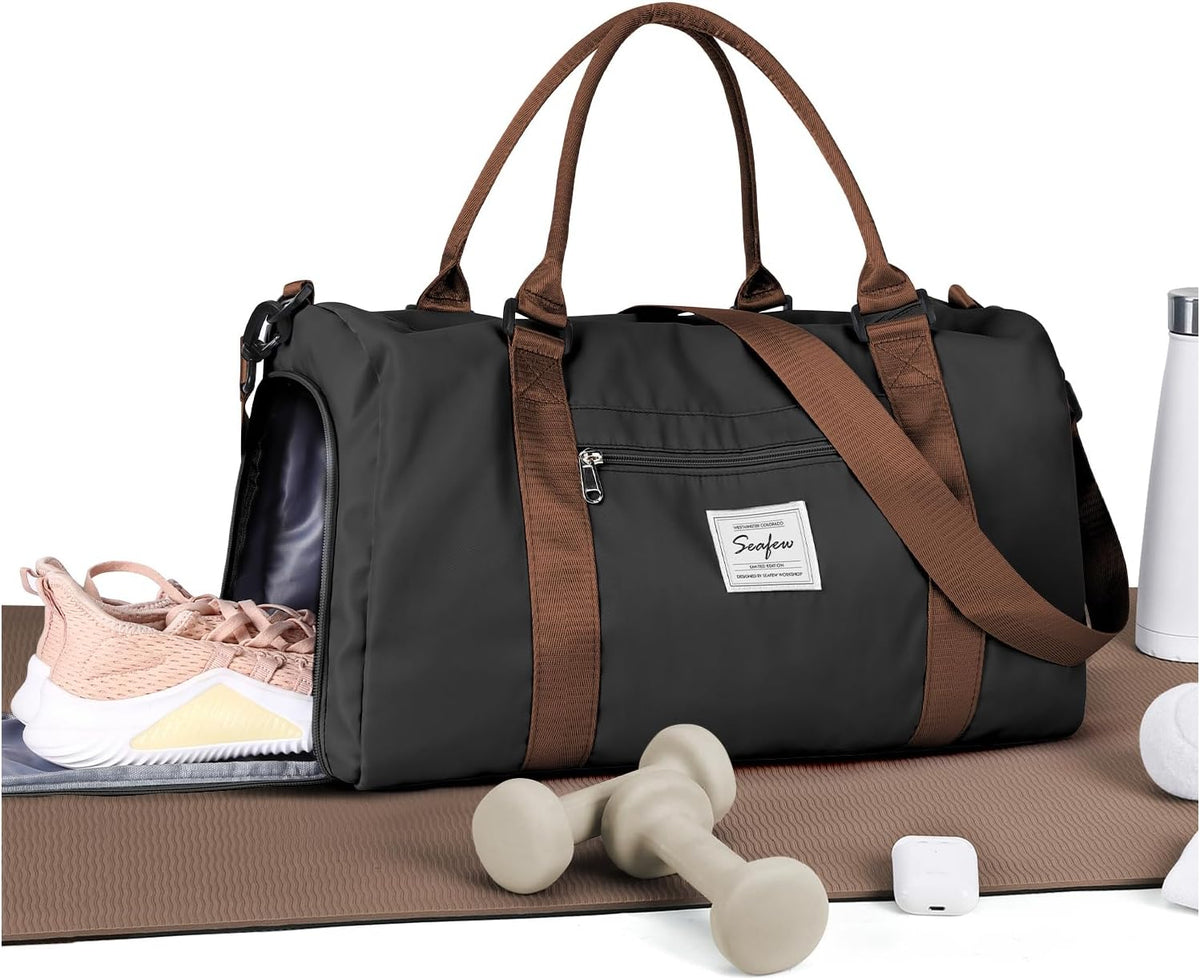Ultimate Waterproof Gym Bag with Shoe Compartment & Wet Pocket - Your Perfect Travel Companion for Sports and Weekend Adventures