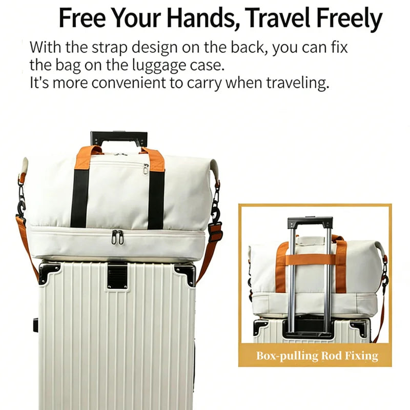 Travel Gym Bag Short-Distance Luggage Portable Fitness Bags Shoulder Crossbody Bag Handbags with Shoe Compartment Duffle Gym Bag