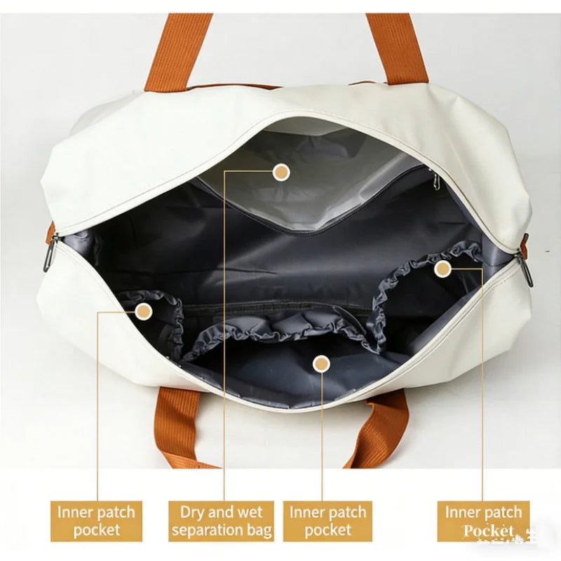 Travel Gym Bag Short-Distance Luggage Portable Fitness Bags Shoulder Crossbody Bag Handbags with Shoe Compartment Duffle Gym Bag