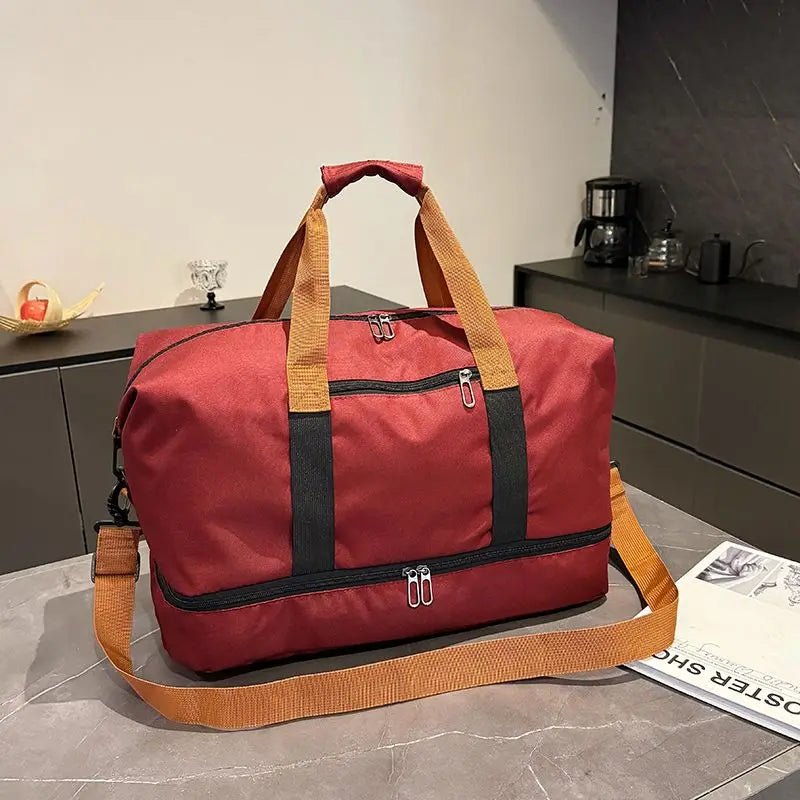 Travel Gym Bag Short-Distance Luggage Portable Fitness Bags Shoulder Crossbody Bag Handbags with Shoe Compartment Duffle Gym Bag